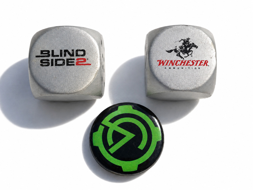 Winchester Blind Side 2 Sports Promotional Lot Dice & Token